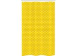 Abakuhaus Tenda Da Doccia Stretta Giallo Vendemmia, Europa Design A Pois, Set Decorativo Per Bagno In Tessuto Con Ganci, 120 X 180 Cm, Giallo E Bianco