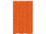 Abakuhaus Tenda Da Doccia Stretta Arancione Bruciato, Motivo Foglie, Set Decorativo Per Bagno In Tessuto Con Ganci, 120 X 180 Cm, Arancione Bruciato
