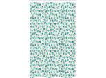 Abakuhaus Wald Tenda Da Doccia Stretta, Foglie Di Ginkgo Color Pastello, Set Decorativo Per Bagno In Tessuto Con Ganci, 120 X 180 Cm, Turchese E Crema