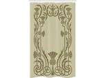 Abakuhaus Tenda Da Doccia Stretta In Stile Art Nouveau, Botanical Exotic, Set Decorativo Per Bagno In Tessuto Con Ganci, 120 X 180 Cm, Verde Chiaro Seppia