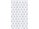 Abakuhaus Anker Tenda Da Doccia Stretta, Acquerelli Mare, Set Decorativo Per Bagno In Tessuto Con Ganci, 120 X 180 Cm, Viola, Blu E Bianco