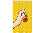 Abakuhaus Tenda Da Doccia Sottile Con Motivi Fruttati, Ciliegie Retrò In Stile Pop Art, Set Decorativo Per Bagno In Tessuto Con Ganci, 120 X 180 Cm, Multicolore