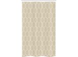 Abakuhaus Tenda Da Doccia Geometrica Stretta, Honeycomb Sequence, Set Decorativo Per Bagno In Tessuto Con Ganci, 120 X 180 Cm, Marrone Chiaro E Bianco
