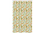 Abakuhaus Verde Arancione Tenda Da Doccia Stretta, Ramo Arancione, Set Decorativo Per Bagno In Tessuto Con Ganci, 120 X 180 Cm, Arancione Verde Giallo
