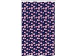 Abakuhaus Tenda Da Doccia Stretta Con Motivi Floreali, Fiori Di Papavero Rosa Artistici Da Giardino, Set Decorativo Per Bagno In Tessuto Con Ganci, 120 X 180 Cm, Multicolore