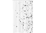 Abakuhaus Tenda Da Doccia Stretta Con Stelle, Grigio Stelle Celebration, Set Decorativo Per Bagno In Tessuto Con Ganci, 120 X 180 Cm, Grigio Grigio Chiaro