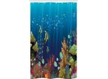 Abakuhaus Sotto Il Mare Tenda Da Doccia Stretta, Barriera Corallina Pesci, Set Decorativo Per Bagno In Tessuto Con Ganci, 120 X 180 Cm, Multicolore