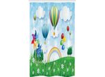 Abakuhaus Pinwheel Tenda Da Doccia Stretta, Fantasia Campo Primaverile, Set Decorativo Per Bagno In Tessuto Con Ganci, 120 X 180 Cm, Multicolore