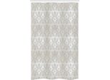 Abakuhaus Tenda Da Doccia Grigia Stretta, Fiori Damascati Vintage, Set Decorativo Per Bagno In Tessuto Con Ganci, 120 X 180 Cm, Grigio Chiaro