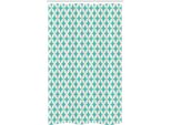Abakuhaus Tenda Da Doccia Stretta Turchese, Rombi E Cerchi, Set Decorativo Per Bagno In Tessuto Con Ganci, 120 X 180 Cm, Turchese Crema