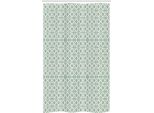 Abakuhaus Tenda Da Doccia Stretta Astratta, Motivo Triangolare Retrò, Set Decorativo Per Bagno In Tessuto Con Ganci, 120 X 180 Cm, Seafoam E Off White