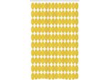Abakuhaus Tenda Da Doccia Astratta Stretta, Motivo Ogee Limoni, Set Decorativo Per Bagno In Tessuto Con Ganci, 120 X 180 Cm, Terra Giallo E Bianco