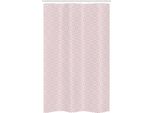 Abakuhaus Pinwheel Tenda Da Doccia Stretta, Motivo Rosa Tenue, Set Decorativo Per Bagno In Tessuto Con Ganci, 120 X 180 Cm, Rosa Essiccata Bianca