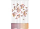 Abakuhaus Tenda Da Doccia Stretta Con Motivo A Pesci, Zigzag Moderno Con Animali Marini, Set Decorativo Per Bagno In Tessuto Con Ganci, 120 X 180 Cm, Rosa Pallido Arancione
