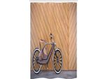 Abakuhaus Tenda Da Doccia Stretta Steampunk, Parete Vintage Con Biciclette, Set Decorativo Per Bagno In Tessuto Con Ganci, 120 X 180 Cm, Marrone Sabbia Nero Grigio