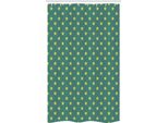 Abakuhaus Tenda Da Doccia Stretta Con Stelle, Motivo Geometrico Vintage, Set Decorativo Per Bagno In Tessuto Con Ganci, 120 X 180 Cm, Verde Giada Verde Chiaro