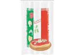 Abakuhaus Tenda Da Doccia Stretta Pizza, Cucina Italiana E Bandiera, Set Decorativo Per Bagno In Tessuto Con Ganci, 120 X 180 Cm, Multicolore