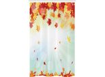 Abakuhaus Tenda Da Doccia Autunnale Stretta, Foglie D'acero Cadenti, Set Decorativo Per Bagno In Tessuto Con Ganci, 120 X 180 Cm, Multicolore