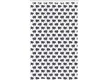 Abakuhaus Tenda Da Doccia Stretta Con Maiali, Sagome Di Maiali Domestici, Set Decorativo Per Bagno In Tessuto Con Ganci, 120 X 180 Cm, Bianco Grigio