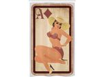 Abakuhaus Pin Up Girl Tenda Da Doccia Stretta, Diamanti Poker, Set Decorativo Per Bagno In Tessuto Con Ganci, 120 X 180 Cm, Multicolore
