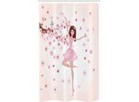 Abakuhaus Balletto Tenda Da Doccia Stretta, Ballerina Sakura Tree, Set Decorativo Per Bagno In Tessuto Con Ganci, 120 X 180 Cm, Rosa Pesca Pallida