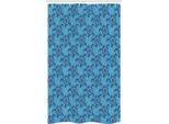 Abakuhaus Tartaruga Tenda Da Doccia Stretta, Animali Acquatici Fiori, Set Decorativo Per Bagno In Tessuto Con Ganci, 120 X 180 Cm, Multicolore