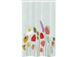Abakuhaus Tenda Da Doccia Stretta Con Motivi Floreali, Margherite E Peonie, Set Decorativo Per Bagno In Tessuto Con Ganci, 120 X 180 Cm, Multicolore