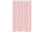 Abakuhaus Tenda Da Doccia Rosa E Bianca, Simplistic Whirlpool, Set Decorativo Per Bagno In Tessuto Con Ganci, 120 X 180 Cm, Rosa Chiaro E Bianco