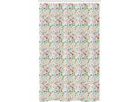 Abakuhaus Tenda Da Doccia Stretta Con Motivi Floreali, Doodle Wald Habitat, Set Decorativo Per Bagno In Tessuto Con Ganci, 120 X 180 Cm, Multicolore