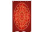 Abakuhaus Mandala Tenda Da Doccia Stretta, Motivi Ottomani, Set Decorativo Per Bagno In Tessuto Con Ganci, 120 X 180 Cm, Rosso Bordeaux Rosso Cinabro