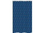 Abakuhaus Tenda Da Doccia Stretta Ikat, Linee Chevron Messicane Vintage, Set Decorativo Per Bagno In Tessuto Con Ganci, 120 X 180 Cm, Blu Scuro E Azzurro