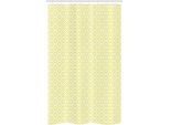 Abakuhaus Tenda Da Doccia Stretta Gialla E Bianca, Disegno A Onde, Set Decorativo Per Bagno In Tessuto Con Ganci, 120 X 180 Cm, Giallo E Bianco