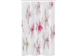Abakuhaus Tenda Da Doccia Stretta Con Motivo Fiori Di Mandorlo, Sakura Petals Liebe, Set Decorativo Per Bagno In Tessuto Con Ganci, 120 X 180 Cm, Rosa Baby Rosa Bianco