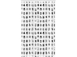 Abakuhaus Nero E Grigio Tenda Da Doccia Stretta, Circular Blob, Set Decorativo Per Bagno In Tessuto Con Ganci, 120 X 180 Cm, Grigio Scuro E Tortora Chiaro