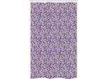 Abakuhaus Tenda Da Doccia Stretta Astratta, Cerchi Geometrici Retrò, Set Decorativo Per Bagno In Tessuto Con Ganci, 120 X 180 Cm, Viola, Tortora E Grigio