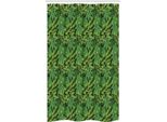 Abakuhaus Tenda Da Doccia Esotica Stretta, Varie Foglie Tropicali Artistiche, Set Decorativo Per Bagno In Tessuto Con Ganci, 120 X 180 Cm, Evergreen Multicolore