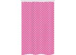 Abakuhaus Tenda Da Doccia Rosa A Pois, Disposizione Ordinata, Set Decorativo Per Bagno In Tessuto Con Ganci, 120 X 180 Cm, Rosa E Bianco