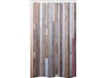 Abakuhaus Tenda Da Doccia Stretta In Legno Rustico, Fotografia Effetto Retrò, Set Decorativo Per Bagno In Tessuto Con Ganci, 120 X 180 Cm, Marrone E Multicolore