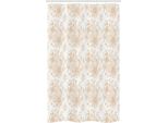 Abakuhaus Tenda Da Doccia Stretta, Bouquet Monocromatico Morbido, Set Decorativo Per Bagno In Tessuto Con Ganci, 120 X 180 Cm, Marrone Bianco Sabbia