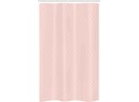 Abakuhaus Tenda Da Doccia Stretta A Pois Rosa, Semplice, Set Decorativo Per Bagno In Tessuto Con Ganci, 120 X 180 Cm, Rosa Cipria E Bianco