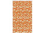 Abakuhaus Tenda Da Doccia Stretta Con Motivo Mandarini, Arance Succose Organiche, Set Decorativo Per Bagno In Tessuto Con Ganci, 120 X 180 Cm, Arancione Scuro Verde Oliva