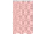 Abakuhaus Tenda Da Doccia Stretta A Pois Rosa, Spots Plain, Set Decorativo Per Bagno In Tessuto Con Ganci, 120 X 180 Cm, Rosa Chiaro Cipria Rosa