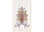 Abakuhaus Lotus Tenda Da Doccia Stretta, Motivo Floreale, Set Decorativo Per Bagno In Tessuto Con Ganci, 120 X 180 Cm, Multicolore
