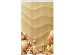 Abakuhaus Tenda Da Doccia Stretta, Conchiglie Varie Su Sabbia, Set Decorativo Per Bagno In Tessuto Con Ganci, 120 X 180 Cm, Multicolore