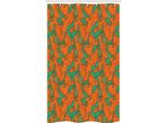 Abakuhaus Tenda Da Doccia Stretta Mandarine, Cartoon Overlap Mandarins, Set Decorativo Per Bagno In Tessuto Con Ganci, 120 X 180 Cm, Verde Vermiglio Shamrock