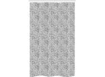 Abakuhaus Tenda Da Doccia Stretta Con Stampa Animale, Leopardo Monocromatico, Set Decorativo Per Bagno In Tessuto Con Ganci, 120 X 180 Cm, Grigio Antracite E Bianco