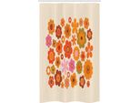 Abakuhaus Tenda Da Doccia Stretta Con Motivi Floreali, Delicati Motivi Floreali Pastello, Set Decorativo Per Bagno In Tessuto Con Ganci, 120 X 180 Cm, Verde Lavanda