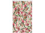 Abakuhaus Tenda Da Doccia Stretta Con Motivi Floreali, Bouquet Di Rose E Bacche, Set Decorativo Per Bagno In Tessuto Con Ganci, 120 X 180 Cm, Verde E Rosa