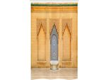 Abakuhaus L'architettura Tenda Da Doccia Stretta, Fontana Moroccan Tile, Set Decorativo Per Bagno In Tessuto Con Ganci, 120 X 180 Cm, Arancione Chiaro Multicolore