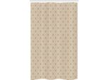 Abakuhaus Tenda Da Doccia Orientale Stretta, Linea Motivo Artistico, Set Decorativo Per Bagno In Tessuto Con Ganci, 120 X 180 Cm, Bianco Cacao